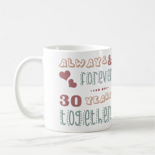 キュート30周年結婚を迎える コーヒーマグカップ