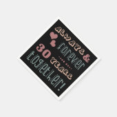 キュート30周年結婚を迎える スタンダードカクテルナプキン (角)