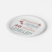 キュート30周年結婚を迎える ペーパープレート (アングル)