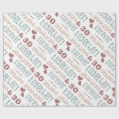 キュート30周年結婚を迎える ラッピングペーパー (フラット)