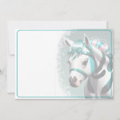 キュート3Dスピリットポニー7誕生日招待状 招待状 (裏面)