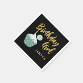 キュート50誕生日カップケーキパーティーナプキンス スタンダードカクテルナプキン (角)