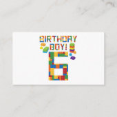 キュート6誕生日ギフト6歳ブロック建物 エンクロージャーカード (裏面)