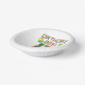 キュート6誕生日ギフト6歳ブロック建物 ペーパーボウル (傾斜あり)