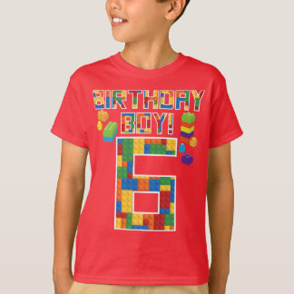 キュート6誕生日ギフト6歳ブロック建物 Tシャツ