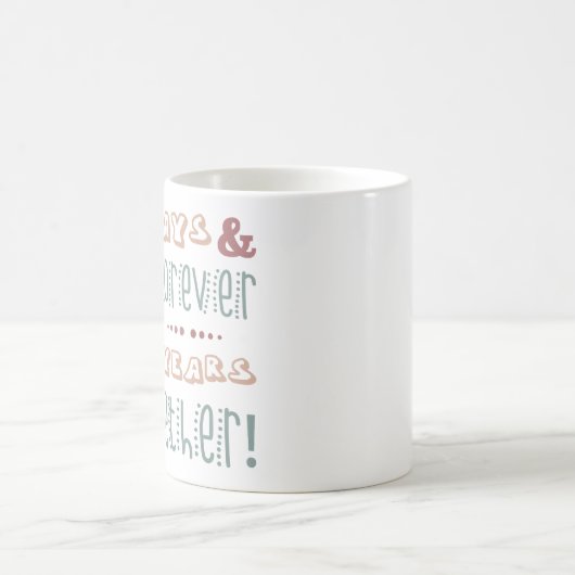 キュート60周年結婚を迎える コーヒーマグカップ (中央)