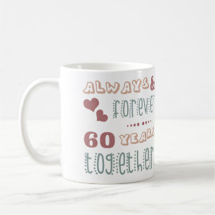 キュート60周年結婚を迎える コーヒーマグカップ