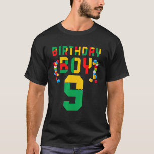 キュート9誕生日ティーズ9歳ブロック建物 Tシャツ