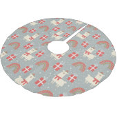 キュート/おもしろいクリスマスブラシ付きポリエステルのツリースカート ブラッシュドポリエステルツリースカート (アングル)