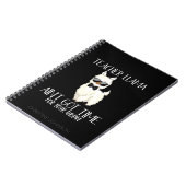 キュート&おもしろい先生ラマ |名前をカスタムする ノートブック (左側)