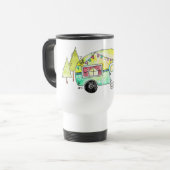 キュート&お洒落レトロハッピーキャンパー トラベルマグ (正面左)