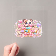 キュート かわいい メイドウィズラブ ネコ 名前 淡いピンク フ