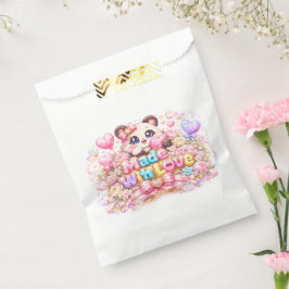キュート かわいい メイドウィズラブ ネコ 名前 淡いピンク フ フェイバーバッグ