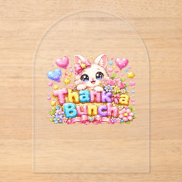 キュート かわいい 猫 名前入り パステルピンク フロ アクリル招待状