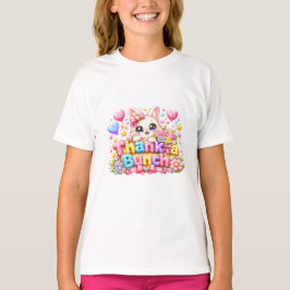 キュート かわいい 猫 名前入り パステルピンク フロ Tシャツ