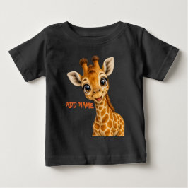 キュート アクティブ ベイビー アニマル コレクション キリン ベビーTシャツ