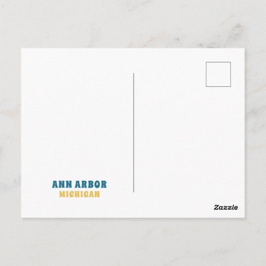 キュート・アン・アーバー・ミシガンお気に入りの物件地図 ポストカード (裏面)