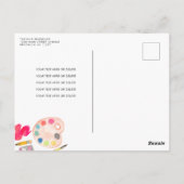 キュート・アート絵を描アーティスト・ドローパーティー絵を描の誕生日 ポストカード (裏面)