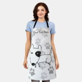 キュート・イングリッシュ・ブル・テリア エプロン (着用した状態)