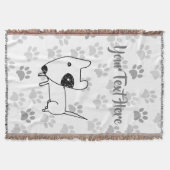 キュート・イングリッシュ・ブル・テリア スローブランケット (正面)