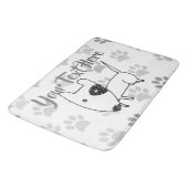 キュート・イングリッシュ・ブル・テリア バスマット (アングル)