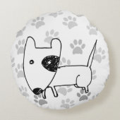 キュート・イングリッシュ・ブル・テリア ラウンドクッション (裏面)