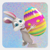 キュート・イースター・ステッカー スクエアシール (正面)