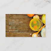 キュート&ウモダンッドウォーターカラーベーカリー名刺 名刺 (裏面)