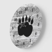 キュート・カントリーのクマの馬小屋 ラージ壁時計 (傾斜)