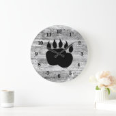 キュート・カントリーのクマの馬小屋 ラージ壁時計 (ホーム)