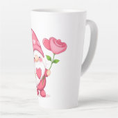 キュート ガーデン ノーム ラテ マグカップ - 遊び心のある花の芸術 (右アングル)