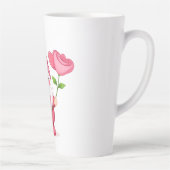 キュート ガーデン ノーム ラテ マグカップ - 遊び心のある花の芸術 (右)