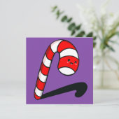 キュート キャンディケーン クリスマス カード (スタンド正面)