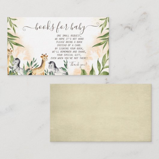 キュート・キリン、ゼブラ葉ズ エンクロージャーカード (正面/裏面)