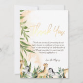 キュート・キリン、ゼブラ葉ズ サンキューカード (正面)