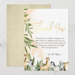 キュート・キリン、ゼブラ葉ズ サンキューカード