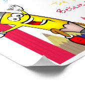 キュート&クラスルームカラフルルールスクー子供へル ポスター (角)