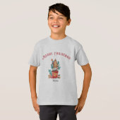 キュート! クリスマススイーツハウス 名前入り、キッズ XS - XL Tシャツ (正面フル)