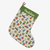 キュート・クリスマスプレゼント ラージクリスマスストッキング (正面 (吊り時))
