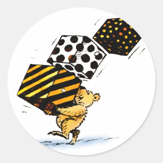 キュート・クリスマスベア ラウンドシール (正面)