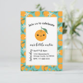 キュート クレメント  マンゴー オレンジ ブルー 招待状 (スタンド正面)