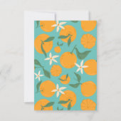 キュート クレメント  マンゴー オレンジ ブルー 招待状 (裏面)