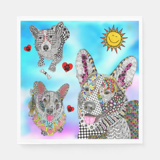 キュート&コカラフルルギナプキンス スタンダードランチョンナプキン (正面)