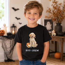 キュート ゴールデンレトリバー ハロウィン ミイラ Boo Crew ベビーTシャツ