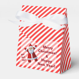 キュート サンタクロース Ho Ho Ho メリークリスマス ストライプ フェイバーボックス