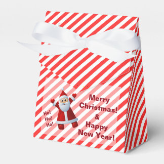 キュート サンタクロース Ho Ho Ho メリークリスマス ストライプ フェイバーボックス
