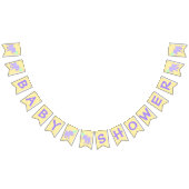 キュート・サーカス |赤ちゃんシャワーエレファント男の子または女の子 バンティングフラッグ (全)