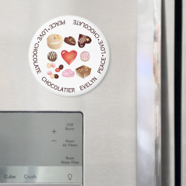 キュート シック カラフル ピース ラブ チョコレート ハート マグネット