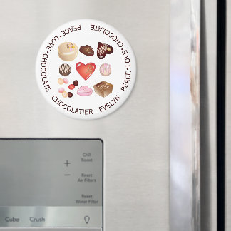 キュート シック カラフル ピース ラブ チョコレート ハート マグネット