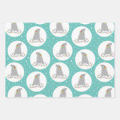 キュート・シール・クリスマス ラッピングペーパーシート (正面)